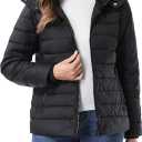 TDYPCI Women's Winter Coat Lightweight Waterproof Puffer Jacket - Quilted Short Down Coat for Women, Warm Winter Jacket (Black, S)
