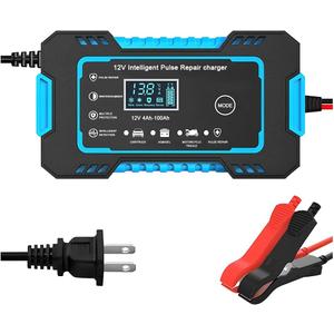 Mandark Car Battery Charger, 12V 6A Smart Fully Automotive Battery Trickle Charger, Portable Vehicle Battery Maintainer Desulfator with Temperature Compensation, Universal for SUV RV Truck (Blue)