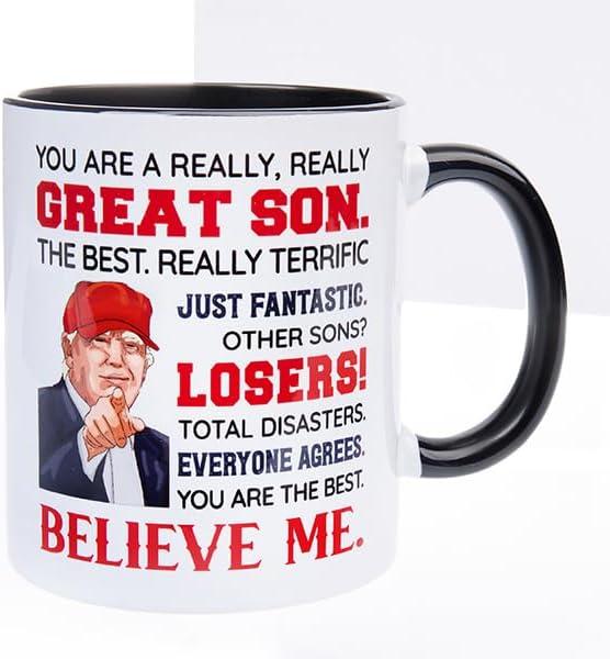 2 x Teen Boy Gift Ideas, Son Mug 11oz, Son Gifts from Mom Dad, Christmas Fathers Day Birthday Gift Ideas for Son, Son Ceramic Mug