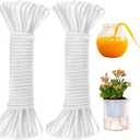 60 feet 1/6 inch Wicking Rope for Plants, Self Watering Wick Cord for Vacation, Plant Water Wicks for Self-Watering Planter Pot DIY Automatic Watering Device System