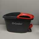 O-Cedar EasyWring Microfiber Spin Mop, Bucket Floor Cleaning System, Red, Gray, Standard