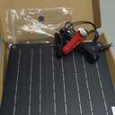 ECO-WORTHY 10W Solar Car Battery Charger Maintainer 12V Waterproof Portable Solar Trickle Charger for Car Truck Boat Lawn Mower RV Trailer Tractor ATV Utility Vehicle Battery