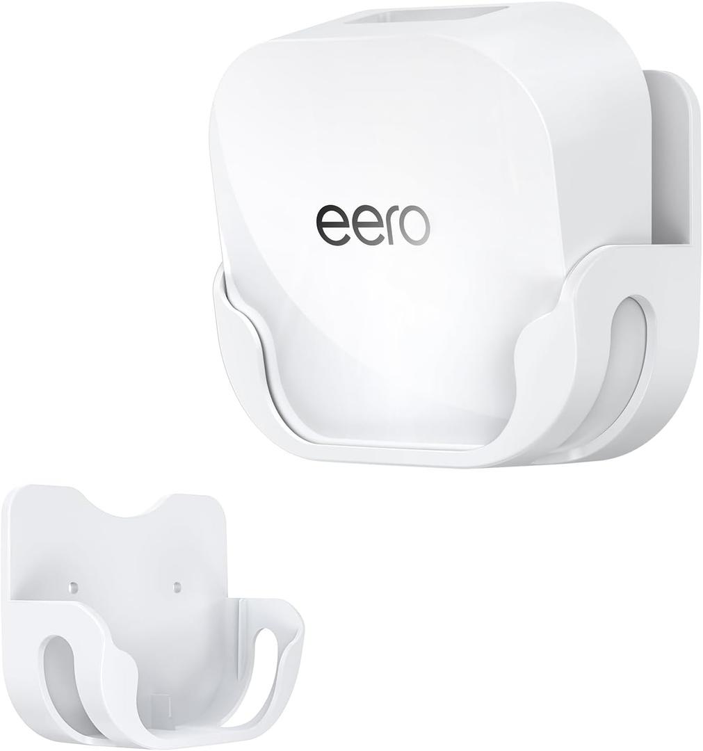 XLTTYWL eero 7 Wall Mount Kit, erro 7 Mount Bracket Optimize Space&Cable Management Accessories eero WiFi 7 Compatible with eeros 7 Extender Dual-Band Mesh Wi-Fi 7 Router (White, 1 Pack)