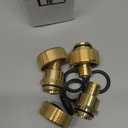 3 Pack Pure-Flow & Lead-Free Polly Alloy Brass Pex Crimp Supply Adapter, 3/4 Inch With 1 Copper Ring Crimp For Supply Line