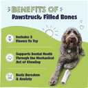 Pawstruck Large 5-6 Filled Dog Bones Variety Pack - Peanut Butter, Cheese & Bacon, Beef Flavors - Made in USA, Long Lasting Stuffed Femur Treat for Aggressive Chewers - Pack of 3, Packaging May Vary (EXP 04/28/28)