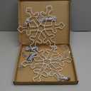 Attmu 2 Pcs Christmas Snowflake Window Lights with 144 LED Cool White, 8 Lighting Modes 12 Inches Snowflake Lights Outdoor Decorations for Home Window Display Furniture Xmas Decor