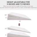 SUNYRISY Adjustable Wide Size Bed Wedge Pillow, Wedge Mattress Topper with Washable Cover, Mattress Wedge Lifter, Inclined Mattress Elevator for Acid Reflux, Neck & Back Pain, Anti-snoring, Queen