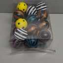 Riceshoot 24 Pcs Christmas Black and White Ball Ornaments Xmas Plastic Stripe Dot Hanging Ball for Christmas Tree Party Decoration Supplies (Novel Style,2.36 Inch)