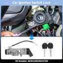 Motoforti No.96261298/96414708 Ignition Lock Cylinder for Chevrolet Aveo 2004-2011 for Pontiac G3 2010 Ignition Switch Cylinder Barrel Lock with 2 Key Set