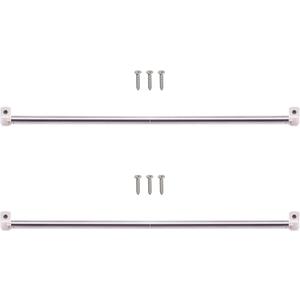 YYST Type A 16" to 39.5" Swivel End Curtain Window Sash Rod for Top & Bottom Doors & Sidelights Petite Caf Sidelight Rods W Screws (White-2)