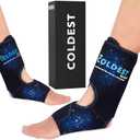 Coldest Foot Ankle Achilles Pain Relief Ice Wrap with 2 Cold Gel Packs | Best for Achilles Tendon Injuries, Plantar Fasciitis, Bursitis & Sore Feet Built for Cold Therapy (3-Pack)