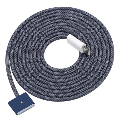 DERLULU USB-C to Magnetic 3 Fast Charging Cable (2 m/6.6 ft), USB C Cable Compatible with MacBook Air (15''/13'' M3 2024, 15" M2 2023, 13" M2 2022), MacBook Pro (16"/14" 2023/2021), Midnight Blue