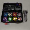 Battle Spinning Top Set with 12 Colorful Tops, Launchers and Accessories, Combat Game Collection