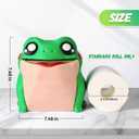 Frog Toilet Paper Holder, Funny Toilet Roll Towel Free Standing Dispenser, 3D Printed Cute Animal Tissue Paper Storage for Bathroom, Gift. Green