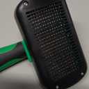 Self Cleaning Deshedding Brush for Dogs & Cats - Skin Friendly Grooming Tool with Hair Removal for Haired Pets, Green