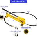 CP-700 Hydraulic Hand Power Pump - Portable with 10000psi Max Pressure Output, Compatible with Jack, Cutter, Puncher and Other Hydraulic Tools