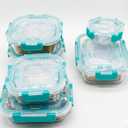 MFY 11 Pack Glass Storage Containers with Lids, Glass Meal Prep Containers Set, Airtight Lunch Containers with Lids, Microwave, Oven, Freezer and Dishwasher Safe, Green