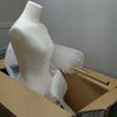 Female Mannequin Dress Form Torso, 47"-83" Height Adjustable Display Mannequin Body with Metal Stand, Retro Manikin for Sewing Clothing Jewelry Market Shop (White, A)