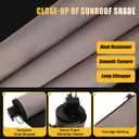 Sunroof Shade Cover, Compatible with Cadillac SRX 2.8L 3.0L 3.6L V6 2010-2016, Sunshade Sunroof Cover Replaces 25964409, Beige