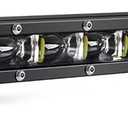 CO LIGHT Led Light Bar Single 14 inch Slim Single Row Lightbar Driving Combo Beam Off Road Work Lights with Mounting Brackets & 6D Reflectors for Truck, Car, Cabin, Boat, ATV, UTV (White)