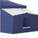 Camping Cube Side Tent for 10x10 Pop Up Canopy, Waterproof Gazebo Room with Mesh Windows, Easy Setup Canopy Side Tent for Family Camping, Market Booth, Backyard Use (Canopy Not Included)