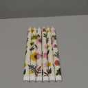 Nuanchu 6 Pcs Floral Taper Candles 10.6 Inch Pastel Flameless Candles Colored Battery Operated Dried Flower Candlestick LED Pressed Floral Candlestick for Home Wedding Summer Garden Party Decoration
