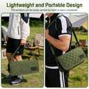 LiKiLiKi 15.7″ Extra Large Foldable Backpack Stool, Heavy Duty Thickened Collapsible Portable Pocket Chair, Compact Pocket Size Travel Seat for Hiking, Fishing, Picnic and Outdoor Activities (Green)