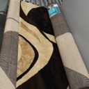 Yafa Home Fashion Modern Contemporary Swirls Design Area Rug, Luxurious, Elegant, and Fashionable Area Rug (Brown/Beige, 4 ft X 5 ft)