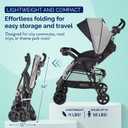 Kolcraft Cloud Plus Lightweight Umbrella Stroller for Toddlers with Reclining Seat, Large Storage Basket, Canopy, Infant & Parent Trays, Compact Fold for Summer Travel, Durable Frame, Slate Gray