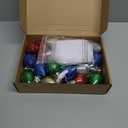 Riceshoot 20 Sets Christmas Appreciation Gifts for Coworker Lightbulb Shaped Ornament Colorful Hanging Plastic Bulbs Ornament with Bow Ribbon Card Organza Bag for Indoor Outdoor Xmas Tree Decoration