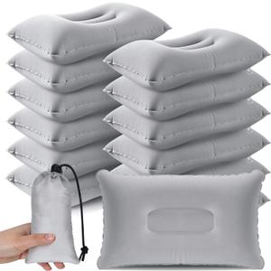 Qunclay 12 Pack Inflatable Camping Pillow with Storage Bags Ultralight Compressible Inflatable Pillow Blow up Compact Camping Travel Pillow for Backpacking Sleeping Summer Hiking Camp