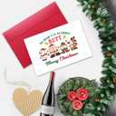 2 x Funny Naughty Butt Christmas Card for Him Her, Hilarious Holiday Greeting for Husband Wife Boyfriend Girlfriend, Unique Xmas Humor Card Gift for Men Women