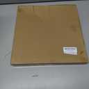 12x12 Picture Frame with Mat for 10x10, Wavy Edge Wooden Real Glass Photo Frame for Wall Hanging, Yellow, 1 Pack