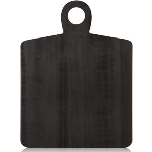 1 Pcs Acacia Wood Cutting Board with Handle 17 x 13'' Rectangular Charcuterie Chopping Board for Pizza Cheese Meat Decorative Black Wooden Serving Tray for Kitchen and Dining Room