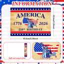 50Pcs Patriotic Paper Placemats Disposable 11x16 Inch, American Flag Red White Blue Star Striped Vintage Table Mats for 4th of July Memorial Day America 250th Birthday Party Decor