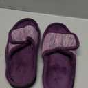 RockDove Women's Adjustable Wrap Memory Foam Slide Slipper (7-8, Eggplant)