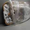 Baby Bassinet Bedside Sleeper 2 in 1 with Wheels, Breathable All Mesh with Mattress, Incline Option, 5 Adjustable Heights for Newborn to 6 Months Infant