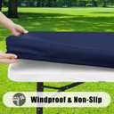 Smiry 2 Pack Rectangle Picnic Table Cloth, Waterproof Elastic Fitted Tablecloths, Washable Polyester Rectangular Patio Table Cover for Camping, Indoor and Outdoor (Navy, 36"x60")