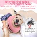 Supet Inflatable Dog Cone Collar for Dogs, Soft Cone Collar for Dogs Cats, ECollar Doggie Neck Donut Dog Cone Alternative After Surgery, M