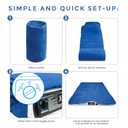 SoundAsleep Products Dream Series Luxury Air Mattress, ComfortCoil Technology, Built-in High Capacity Pump for Home, Camping- Double Height, Adjustable, Inflatable Blow Up, Portable (Queen Size) (Blue)
