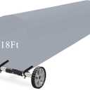 Woanger Heavy Duty Pool Solar Reel Cover Waterproof UV Resistant Inground Swimming Pool Solar Reel Roller Blanket(18 Ft, Gray)