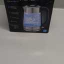 Mueller Rapid Boil Electric Tea Kettle 1.8L – Borosilicate Glass & Stainless Steel – BPA-Free Hot Water Boiler, LED Light, Auto Shut-Off, Boil Dry Protection Fast Water Heater – Kitchen Appliances