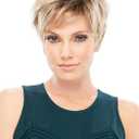 BLONDE UNICORN Ombre Blonde Pixie Cut Short Wigs with Bangs for Women, Fiber & Remy Human Hair Blend Natural Daily Use