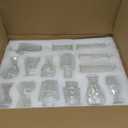 36Pcs Bud Vases Set Small Vintage Glass Bottles Clear Bud Vases in Bulk Multiple Shape Cute Glass Vases for Rustic Wedding Centerpieces Table Decorations and Home Decor(Clear)