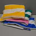 4 Packs Oversized Stripe Beach Towel Thin Terry Set for Women Men 72X40 in Absorbent Big Extra Large XL Clearance Travel Families Towels Accessories Essentials Adults Gift Blue Pink Yellow Green