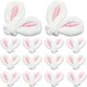 XunYee 50 Pcs Mini Easter Bunny Ears for Crafts Plush Rabbit Ear DIY Headband Hair Clips Hair Ties Accessories Jewelry Making Bunny Doll DIY Craft Party Supplies