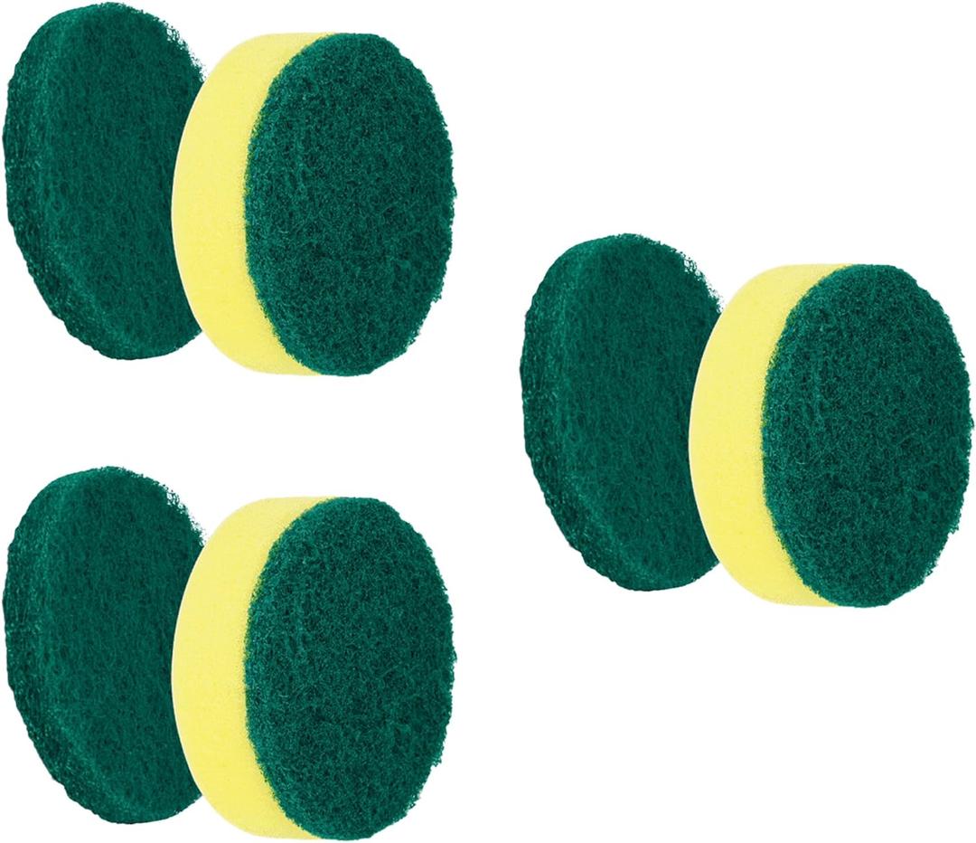 Sponge Brush Heads (6 Units) for Electric Spin Scrubber | Designed for Cleaning Smooth Surfaces