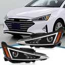 Compatible with 2019-2020 Hyundai Elantra Headlight Halogen&Projector Type without DRL 92101-F3500,92102-F3500(Driver & Passenger Side)