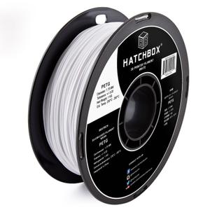 HATCHBOX PETG 3D Printer Filament, Dimensional Accuracy +/- 0.03 mm, 1 kg Spool, 1.75 mm, White
