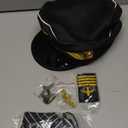 Keymall Kids Pilot Costume Accessories Set With Aviator Hat Sunglasses Tie Pin for Aviation Halloween Dress Up